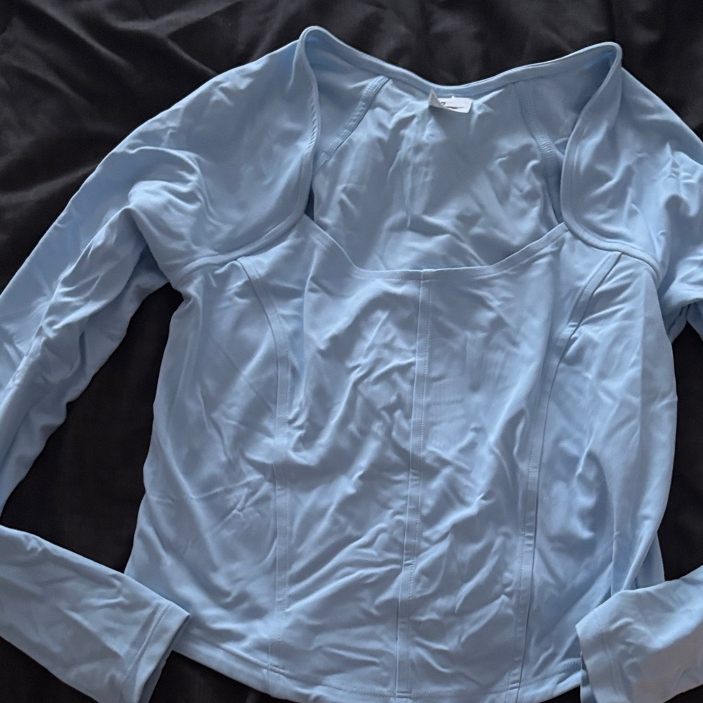 Women's Light Blue Long Sleeve Top